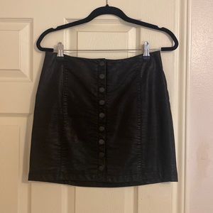 Free People Oh Snap Faux Leather Skirt